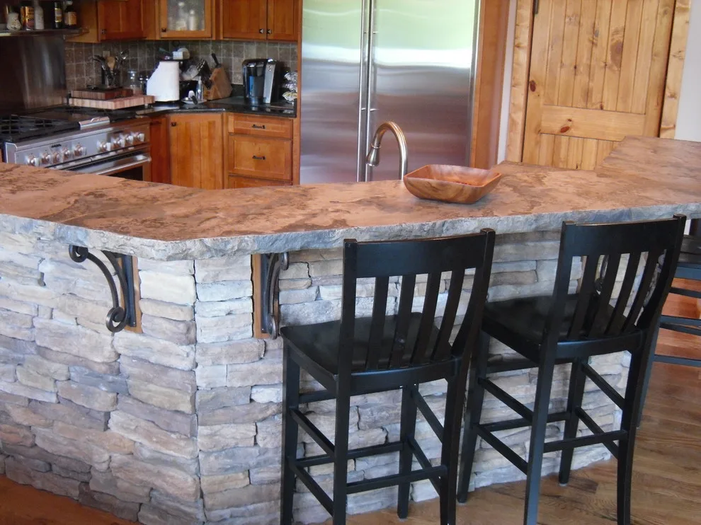 Rustic Kitchen and Cabinetry by Stone-Crete Artistry - Photo 5