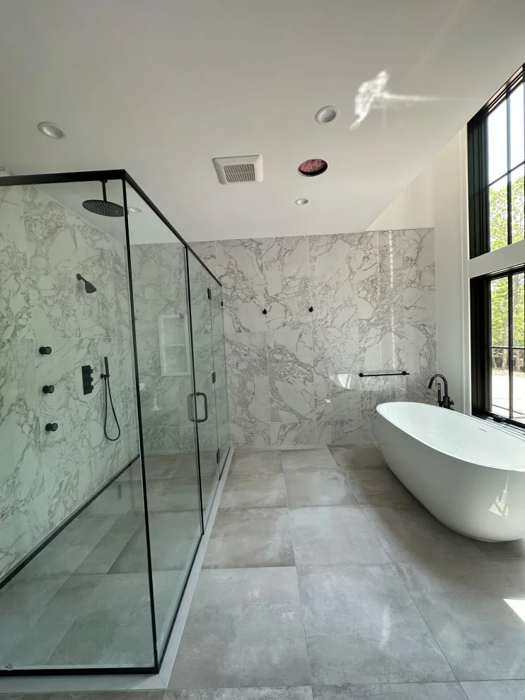 Dual Head Walk-in Shower by DBA D Lopez Tile And Marble Works - Photo 11
