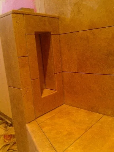 Justin and Deniece's Travertine Shower by Tic Tac Tile Co. - Photo 6