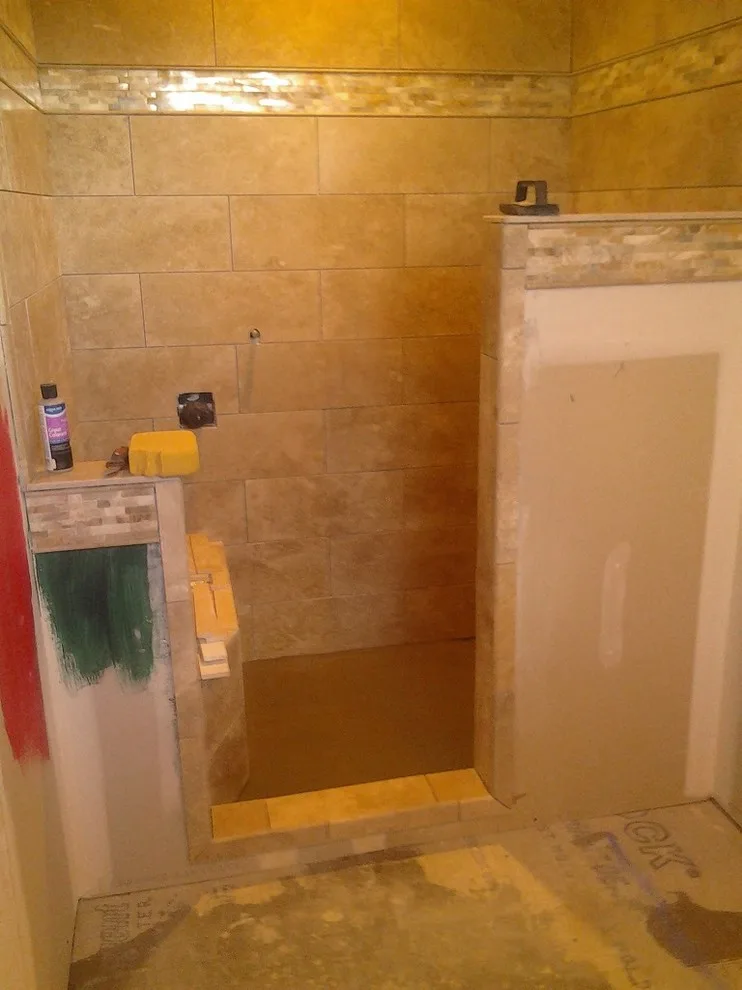 Justin and Deniece's Travertine Shower by Tic Tac Tile Co. - Photo 7