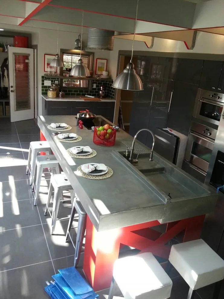 Industrial Concrete Countertop and Sink Design by Turning Stone Design - Photo 2