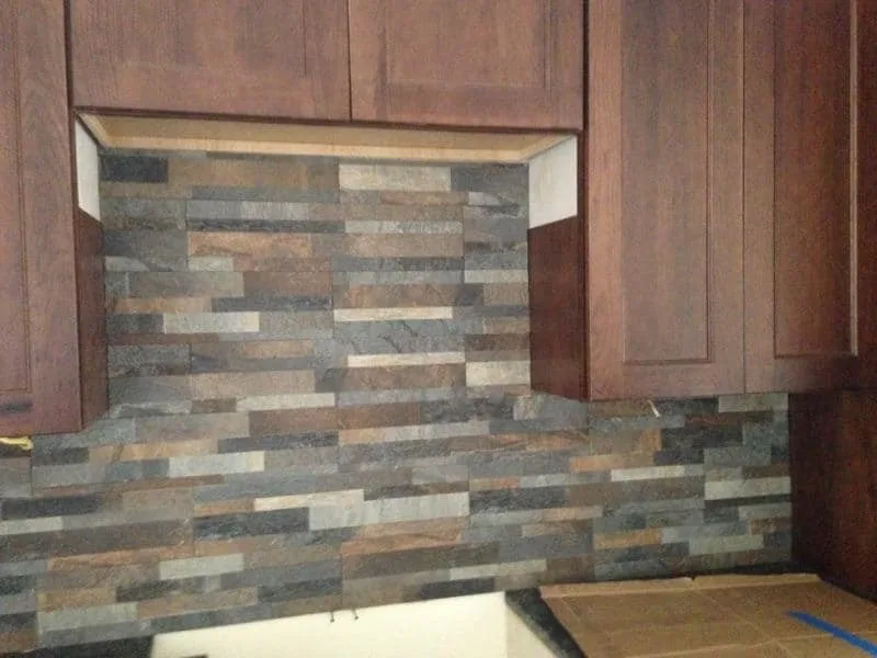 6x24 Rocky Gold Porcelain Tile Backsplash by Wells Tile Company - Photo 2