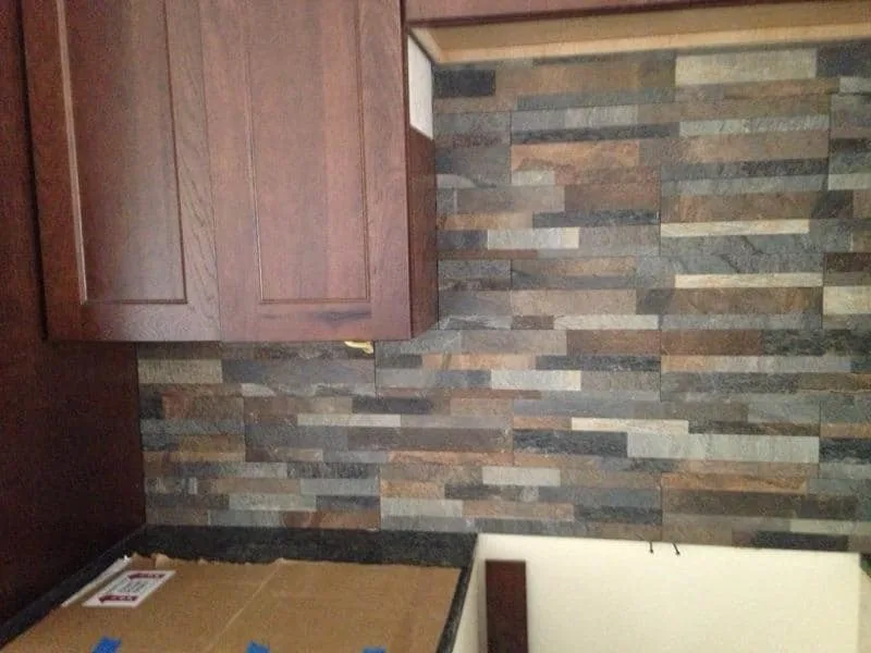 6x24 Rocky Gold Porcelain Tile Backsplash by Wells Tile Company - Photo 3