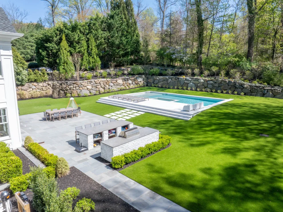 Roslyn, NY Ice Marble Backyard Project in Afyon by NT Pavers - Photo 13