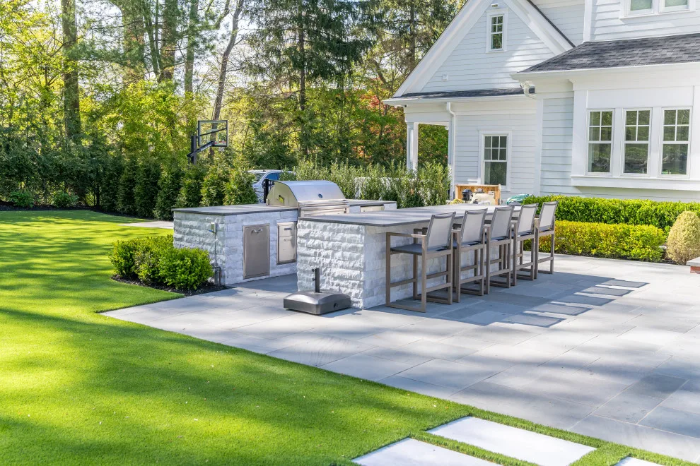Roslyn, NY Ice Marble Backyard Project in Afyon by NT Pavers - Photo 5