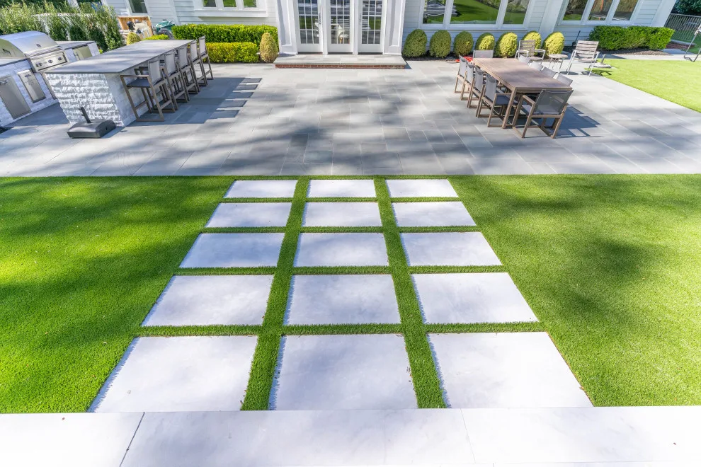 Roslyn, NY Ice Marble Backyard Project in Afyon by NT Pavers - Photo 7