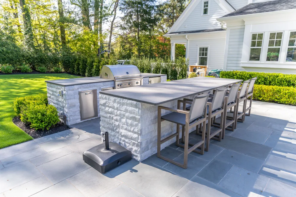 Roslyn, NY Ice Marble Backyard Project in Afyon by NT Pavers - Photo 10