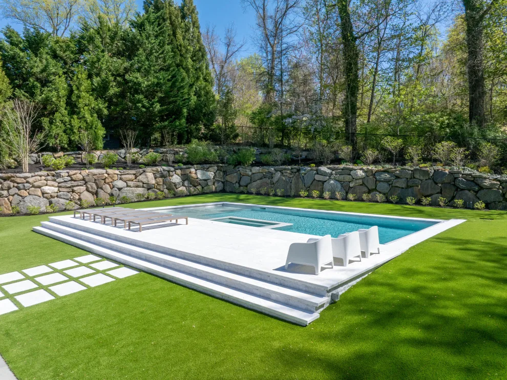 Roslyn, NY Ice Marble Backyard Project in Afyon by NT Pavers - Photo 17