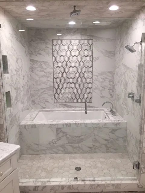 Grey and White Tiled Bathroom by The Ceramic Tile Warehouse - Photo 3