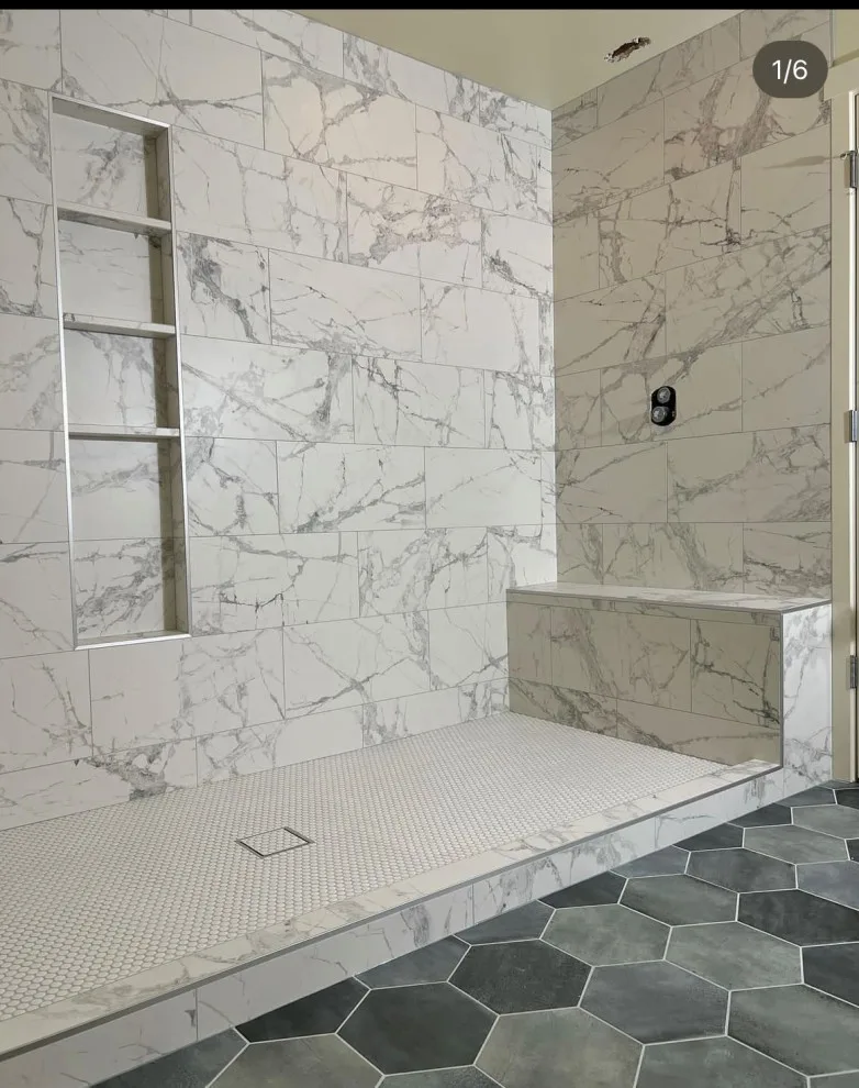 Elegant Bathroom Tile Shower and Flooring Designs by Euro Tile Tech - Photo 32