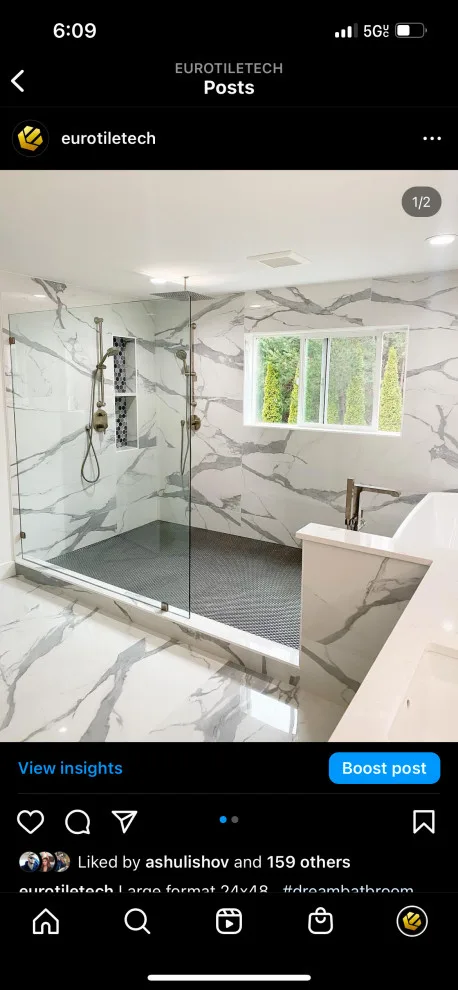 Elegant Bathroom Tile Shower and Flooring Designs by Euro Tile Tech - Photo 21
