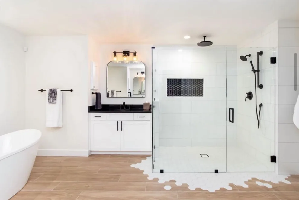 Elegant Bathroom Tile Shower and Flooring Designs by Euro Tile Tech - Photo 5