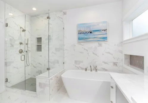 Elegant Bathroom Tile Shower and Flooring Designs by Euro Tile Tech - Photo 22