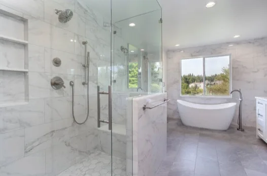 Elegant Bathroom Tile Shower and Flooring Designs by Euro Tile Tech - Photo 14