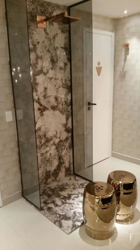 Antique White Granite Bathroom Vanity and Shower by Ecstatic Stone, LLC - Photo 2