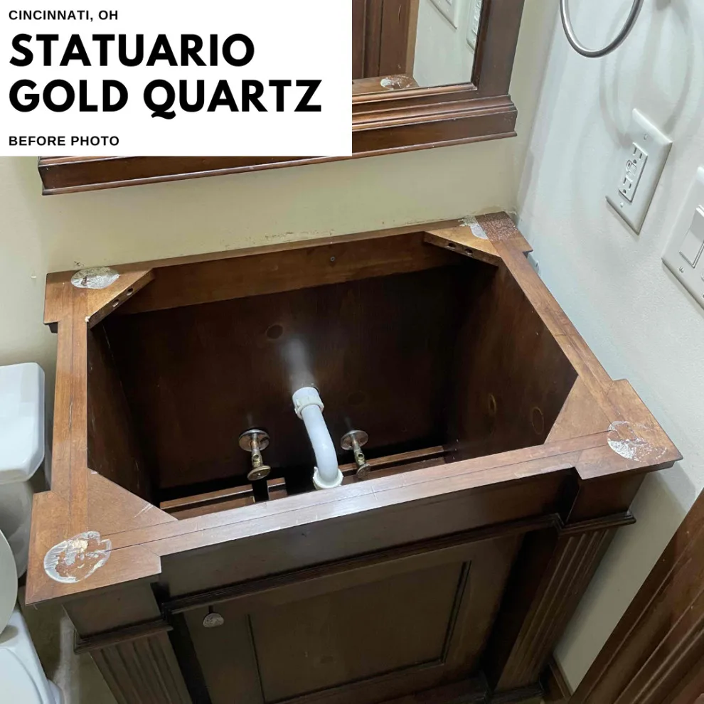 Statuario Gold Quartz Vanities in Cincinnati, OH by Granite America - Photo 2