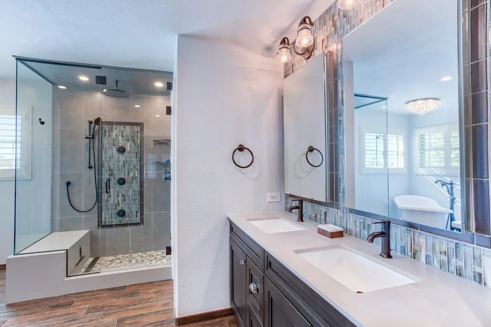 Country Estates Primary Bathroom by Pebble Tile Shop - Photo 11