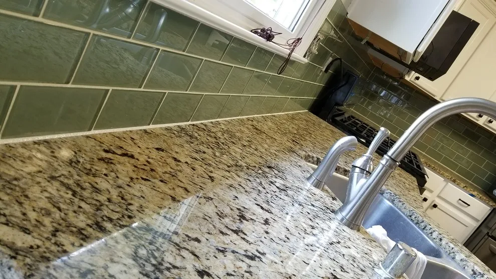 Transparent subway tile backsplash by Tumbled Creations LLC - Photo 3