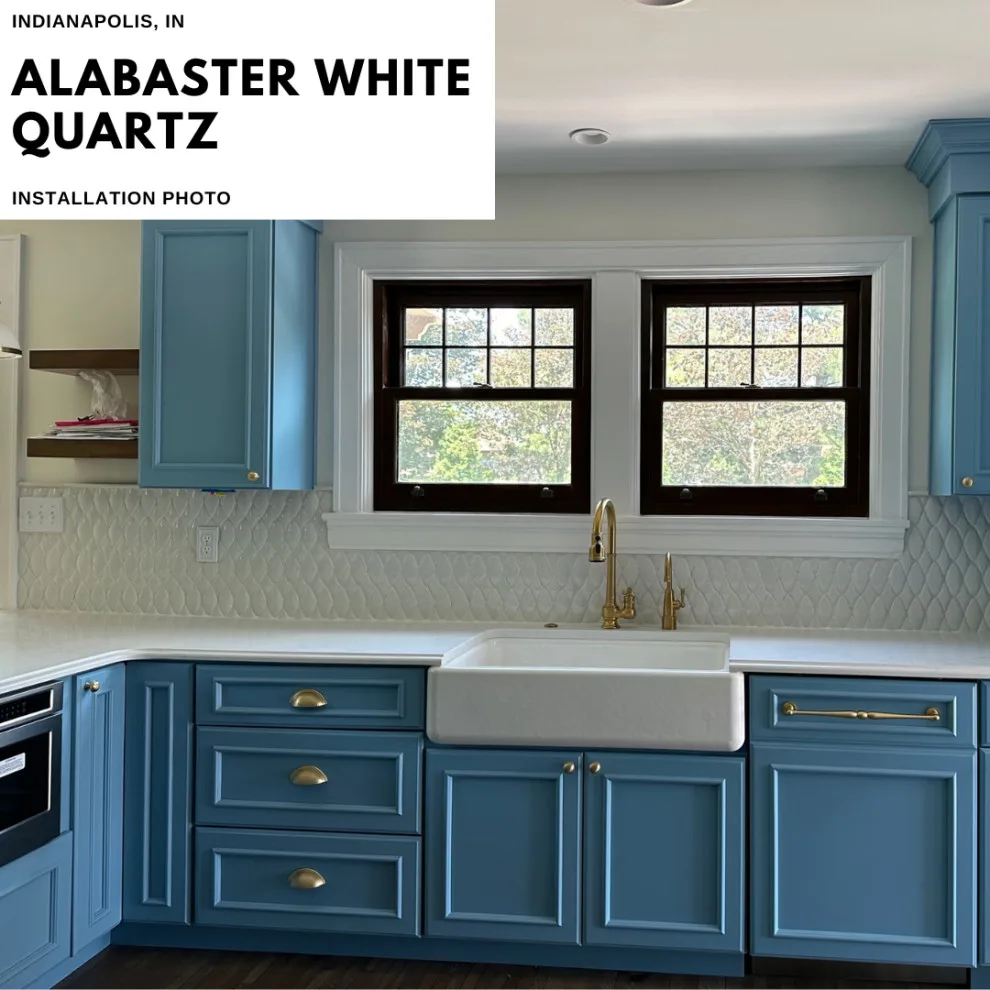Alabaster White Kitchen in Indianapolis, IN by Granite America - Photo 3