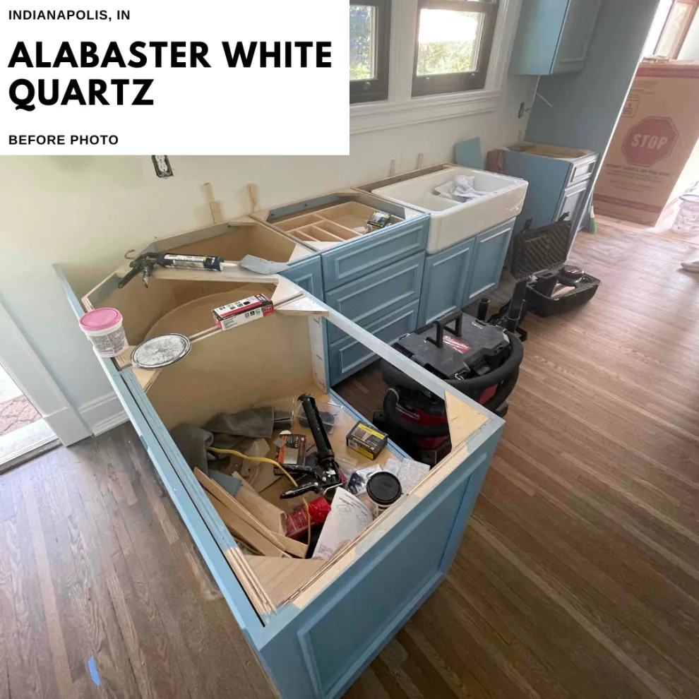 Alabaster White Kitchen in Indianapolis, IN by Granite America - Photo 4