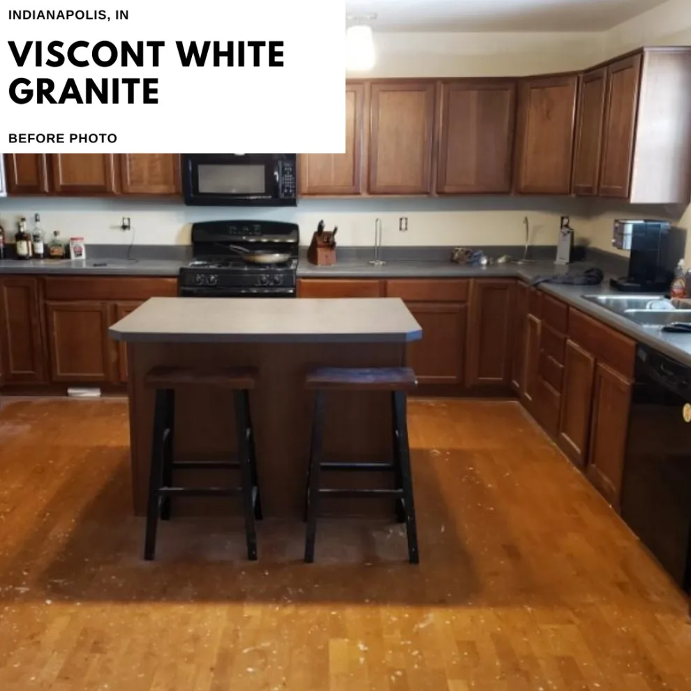 Indianapolis, IN - Viscont White Granite Kitchen Project by Granite America - Photo 2