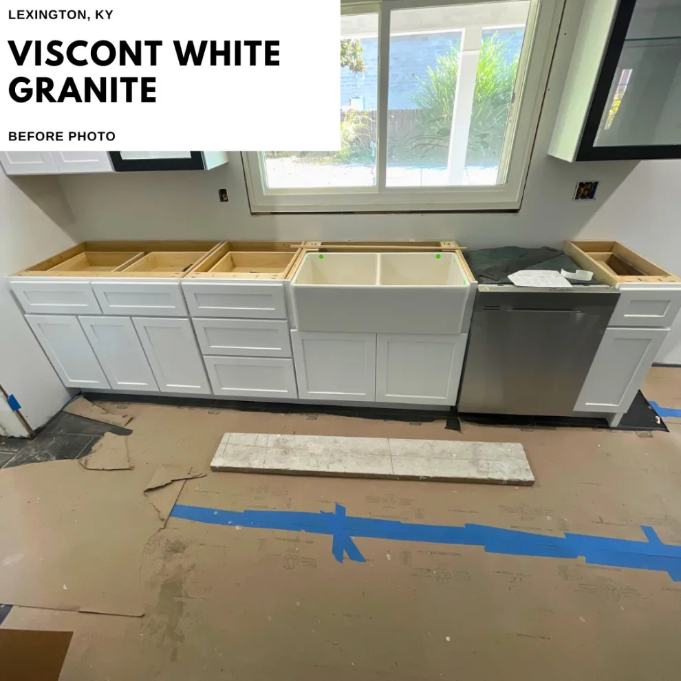 Viscont White Kitchen and Vanity in Lexington, KY by Granite America - Photo 3