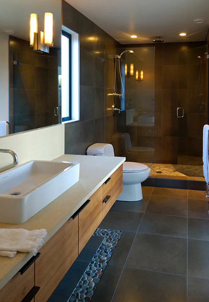Bathroom Pebble Tile Photo Gallery by Pebble Tile Shop - Photo 49