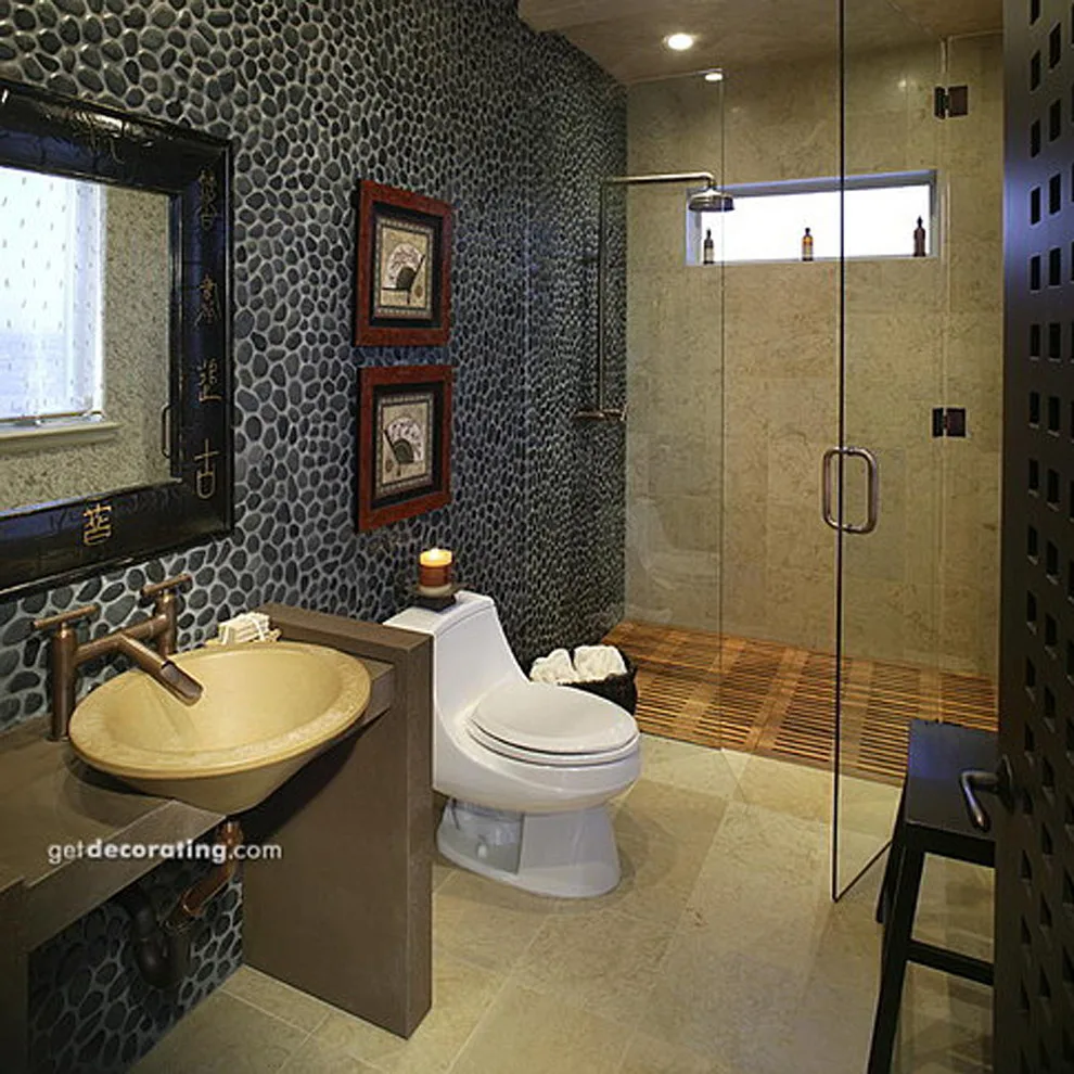 Bathroom Pebble Tile Photo Gallery by Pebble Tile Shop - Photo 62