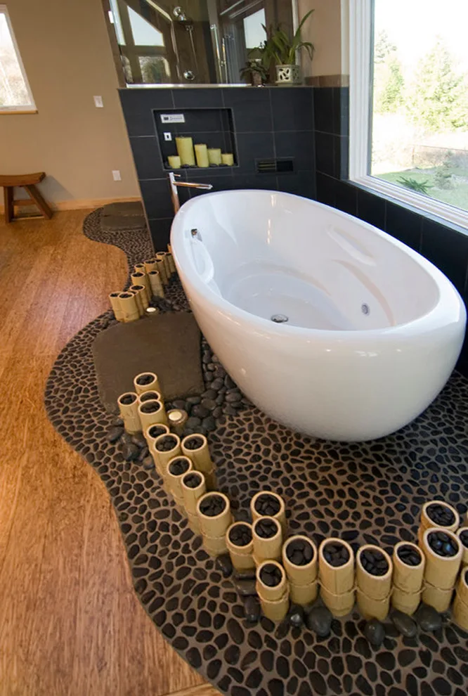 Bathroom Pebble Tile Photo Gallery by Pebble Tile Shop - Photo 56