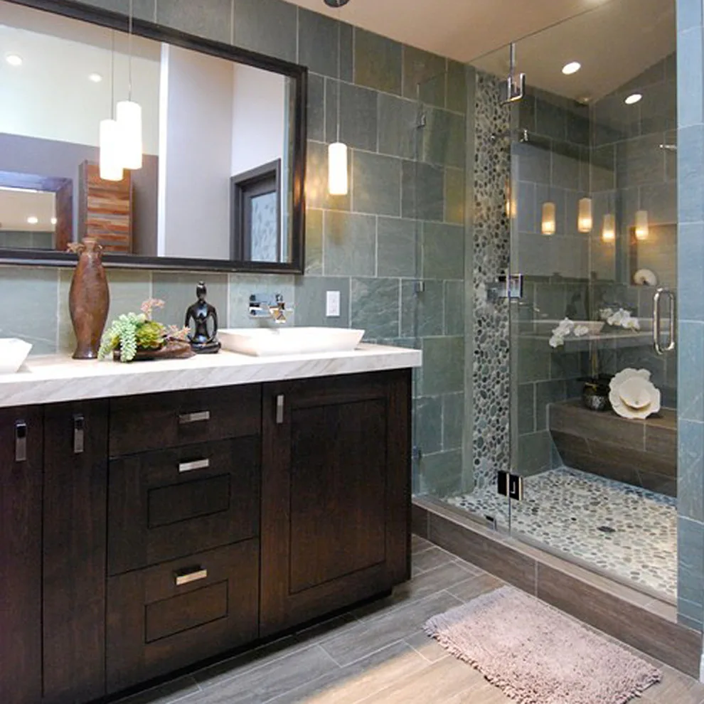 Bathroom Pebble Tile Photo Gallery by Pebble Tile Shop - Photo 21