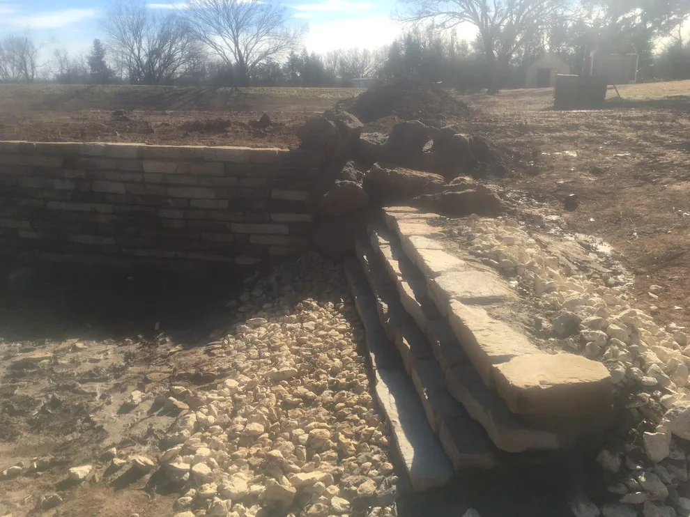 Island Wall Pond Project 12-30-2016 by Cripple Creek Stone Yard Inc - Photo 2