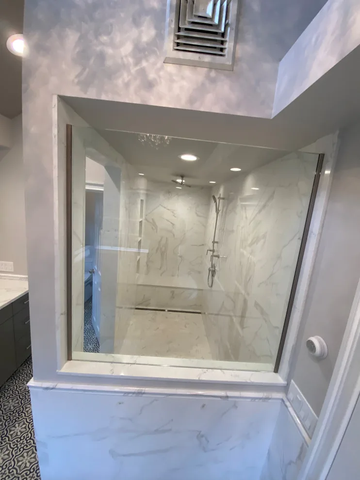 Radiant White Bathroom Renovation by DBA D Lopez Tile And Marble Works - Photo 4