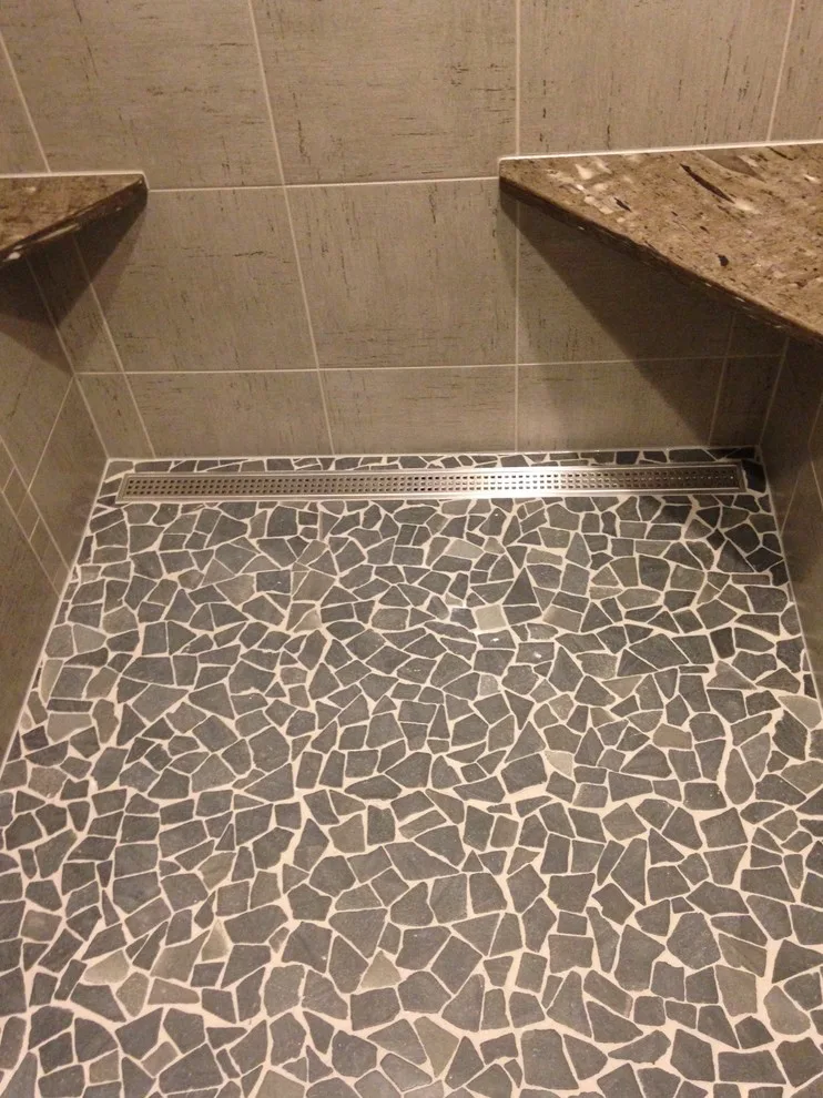 Master Bathroom Linear Drain Installation in Bloomfield by Man N Mountain-Tile & Stone - Photo 8