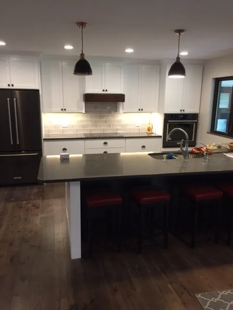 Brunswick, NE White Kitchen Transition by Man N Mountain-Tile & Stone - Photo 2