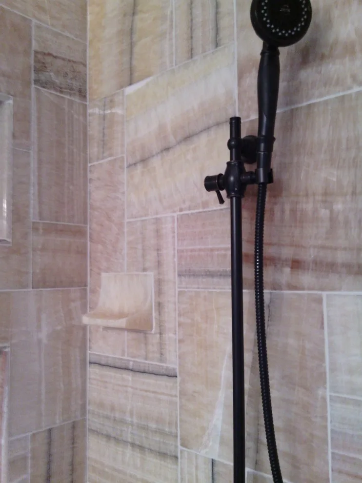 Shower with accessibility by Tic Tac Tile Co. - Photo 6
