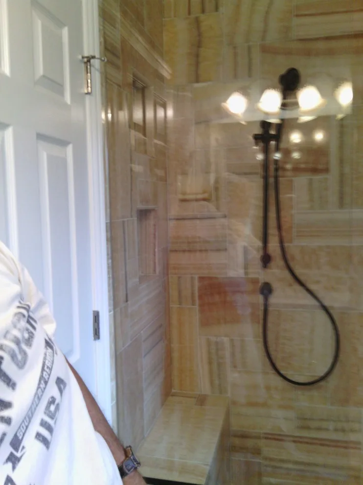 Shower with accessibility by Tic Tac Tile Co. - Photo 12