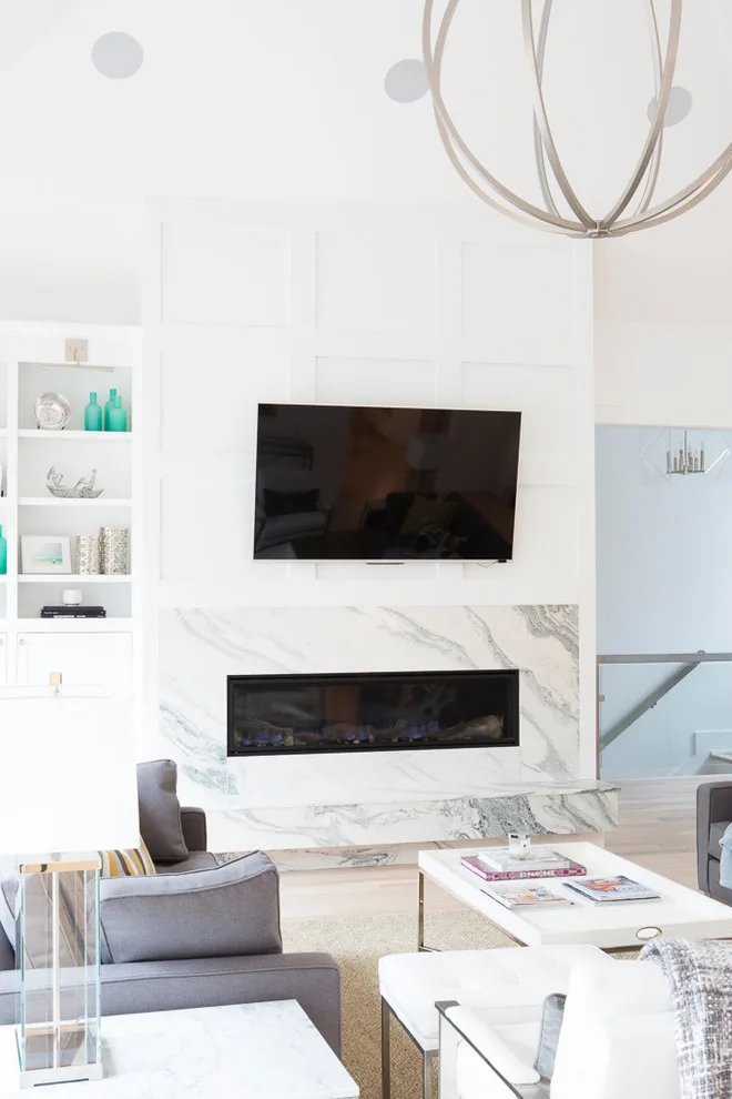 White Marble Hearth Enclosure by Stone Creek Surfaces - Photo 2