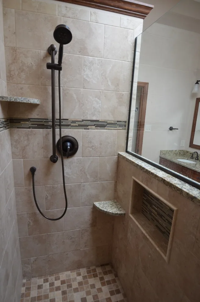 Tailored Master Bathroom Featuring Walk-In Shower by Conrad Kitchen, Bath And Remodeling LLC - Photo 2