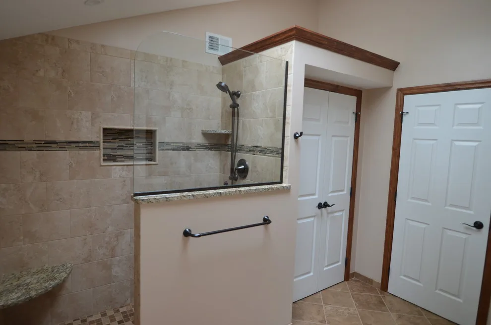 Tailored Master Bathroom Featuring Walk-In Shower by Conrad Kitchen, Bath And Remodeling LLC - Photo 3