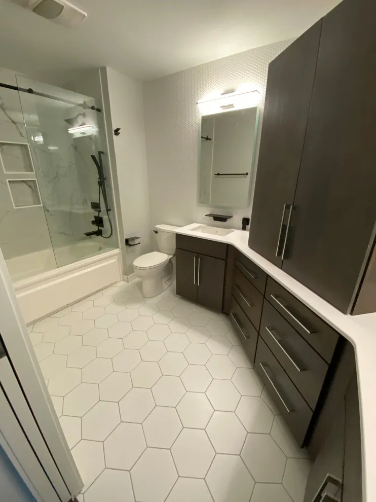 24x48 Tiled Shower and Tub Enclosure by Paramount Tile Design - Photo 4