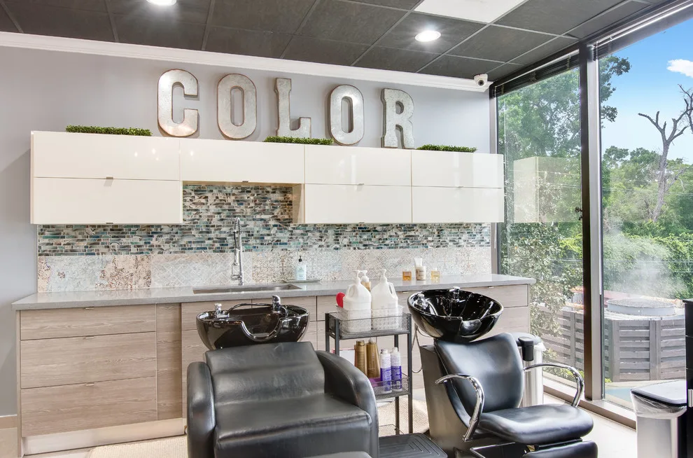 A Hair Salon and Yoga Studio by Kitchen And Home Design - Photo 21