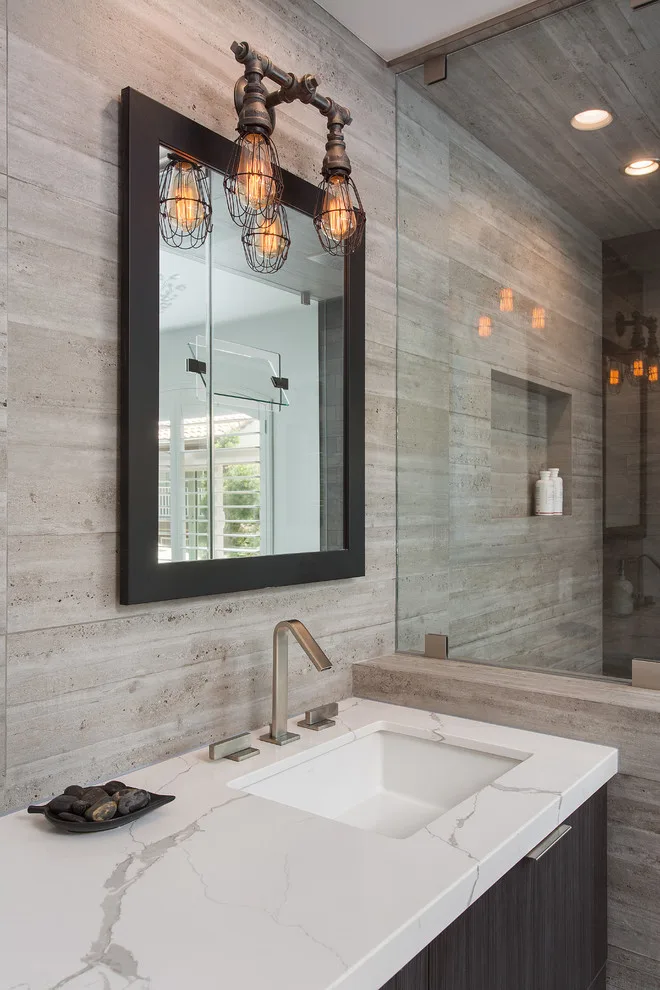 Contemporary Rustic Full Bathroom Renovation in Thousand Oaks, CA 2018 by Flat Rate Remodeling, Inc. - Photo 6