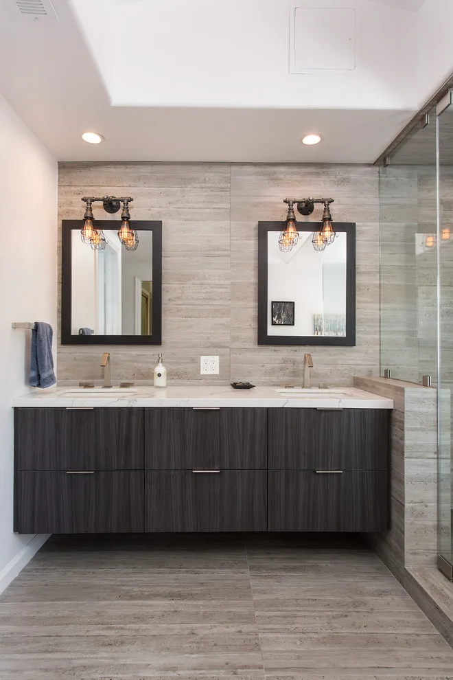 Contemporary Rustic Full Bathroom Renovation in Thousand Oaks, CA 2018 by Flat Rate Remodeling, Inc. - Photo 7