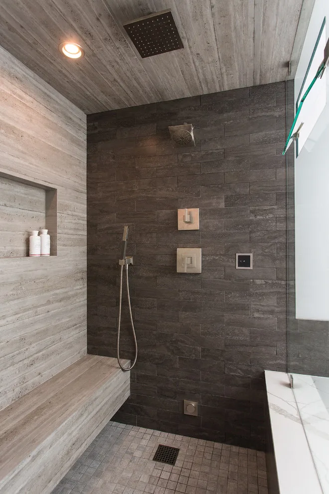 Contemporary Rustic Full Bathroom Renovation in Thousand Oaks, CA 2018 by Flat Rate Remodeling, Inc. - Photo 3