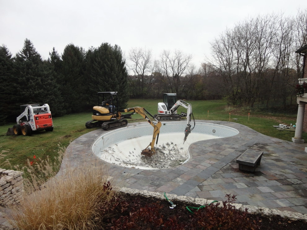 Fiberglass Side Pool Removal - Barrington Hills, IL by Mack Land, LLC - Photo 2
