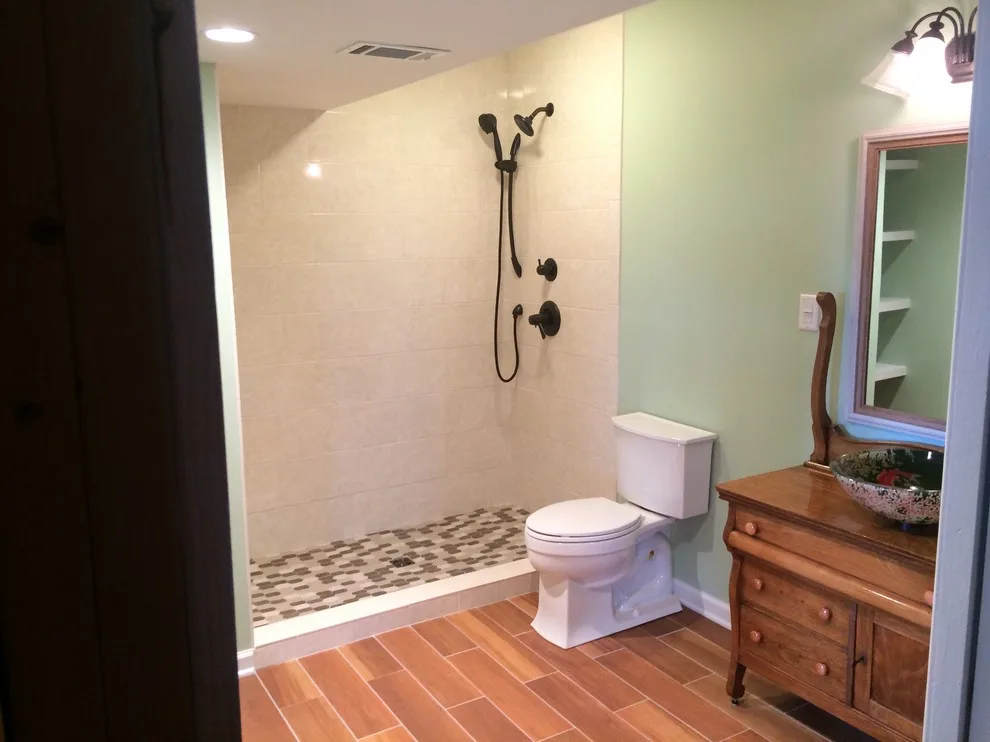 Basement bathroom renovation in progress by Bassett Home Services LLC - Photo 5