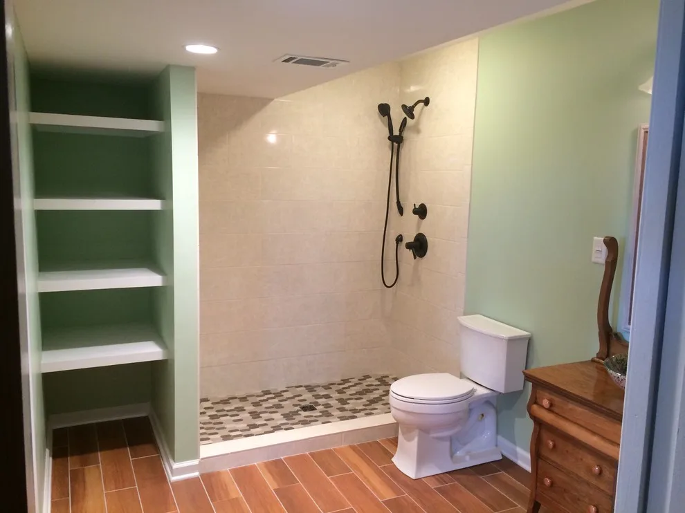 Basement bathroom renovation in progress by Bassett Home Services LLC - Photo 2