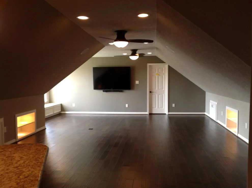 Attic to Entertainment Room Transformation by Casa Bella Design Build - Photo 17