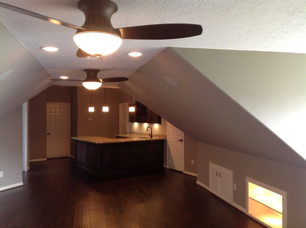 Attic to Entertainment Room Transformation by Casa Bella Design Build - Photo 9