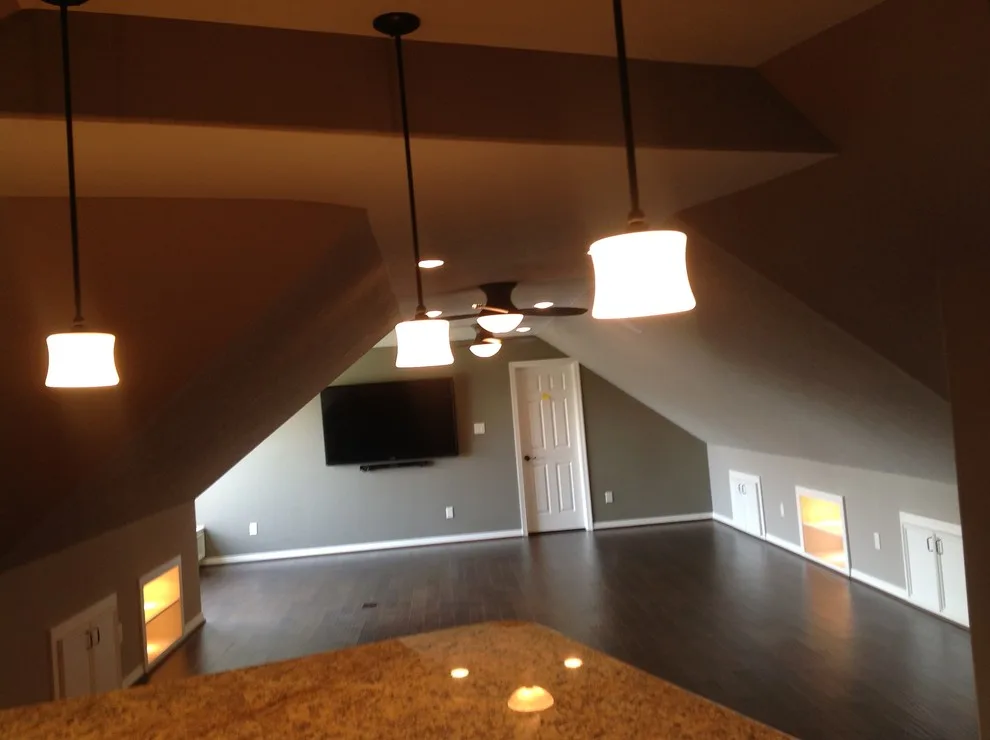 Attic to Entertainment Room Transformation by Casa Bella Design Build - Photo 2
